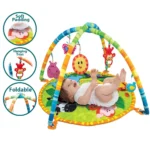Ultra-soft non-toxic padded baby playmat for tummy time and sensory play
