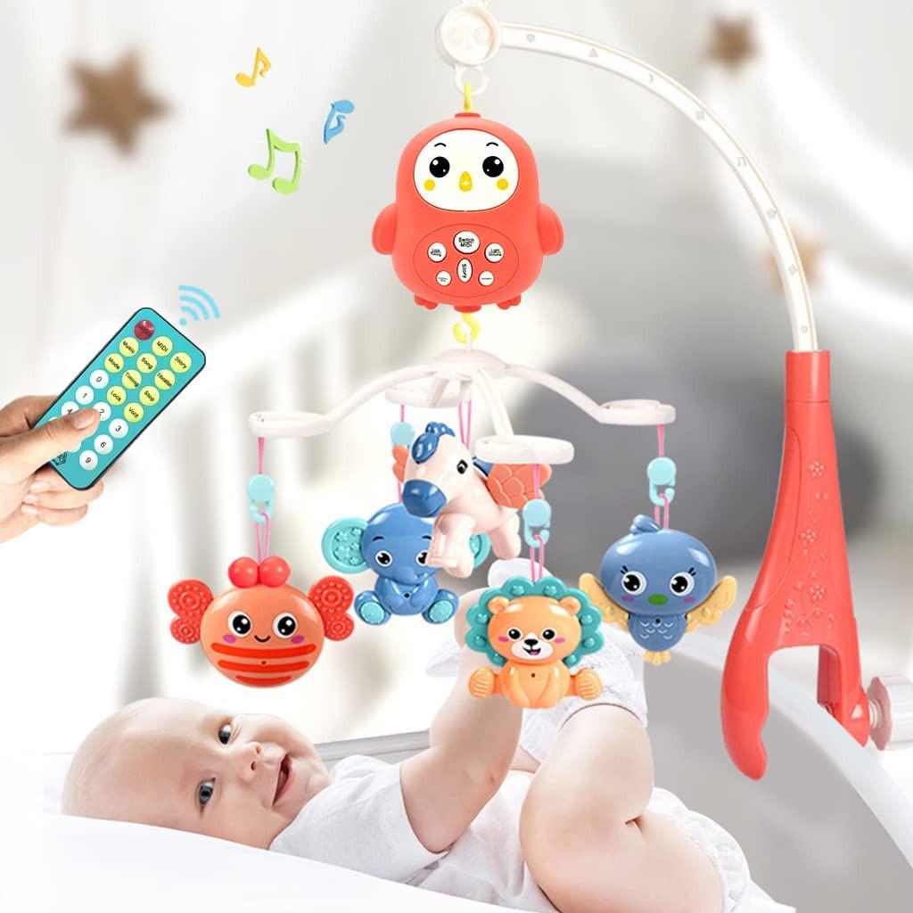 Remote Control Baby Projection Hanging Bed Bell Toy with Music & Lights